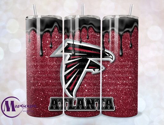 ATLANTA FALCONS DRIP- 20-SKINNY SUBLIMATION TUMBLER TRANSFER
