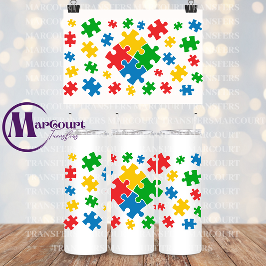 AUTISM PUZZLE -20 0Z.-UV DTF CUP WRAP