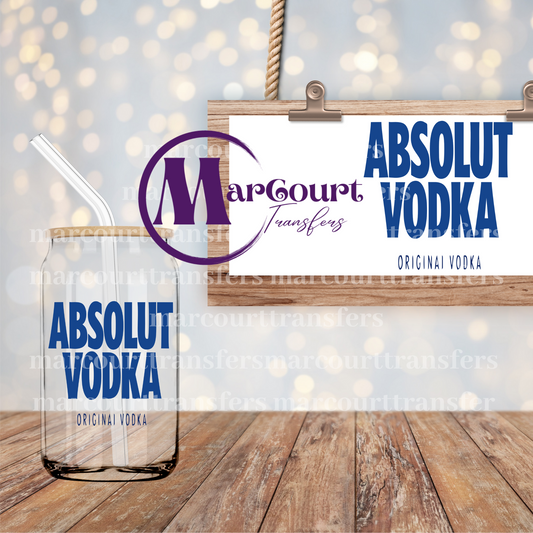 ABSOLUT VODKA-DECAL-UV DTF CUP WRAP