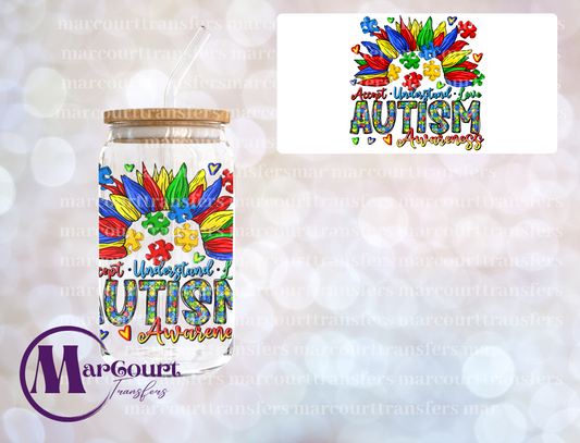 ACCEPT UNDERSTAND LOVE AUTISM AWARENESS-DECAL-UV DTF CUP WRAP