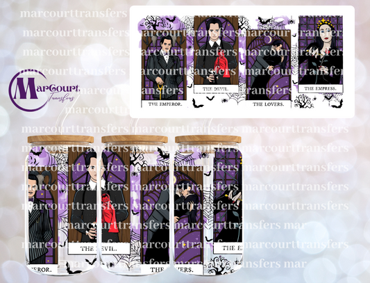 ADDAMS FAMILY TAROT CARDS-16 0Z-UV DTF CUP WRAP