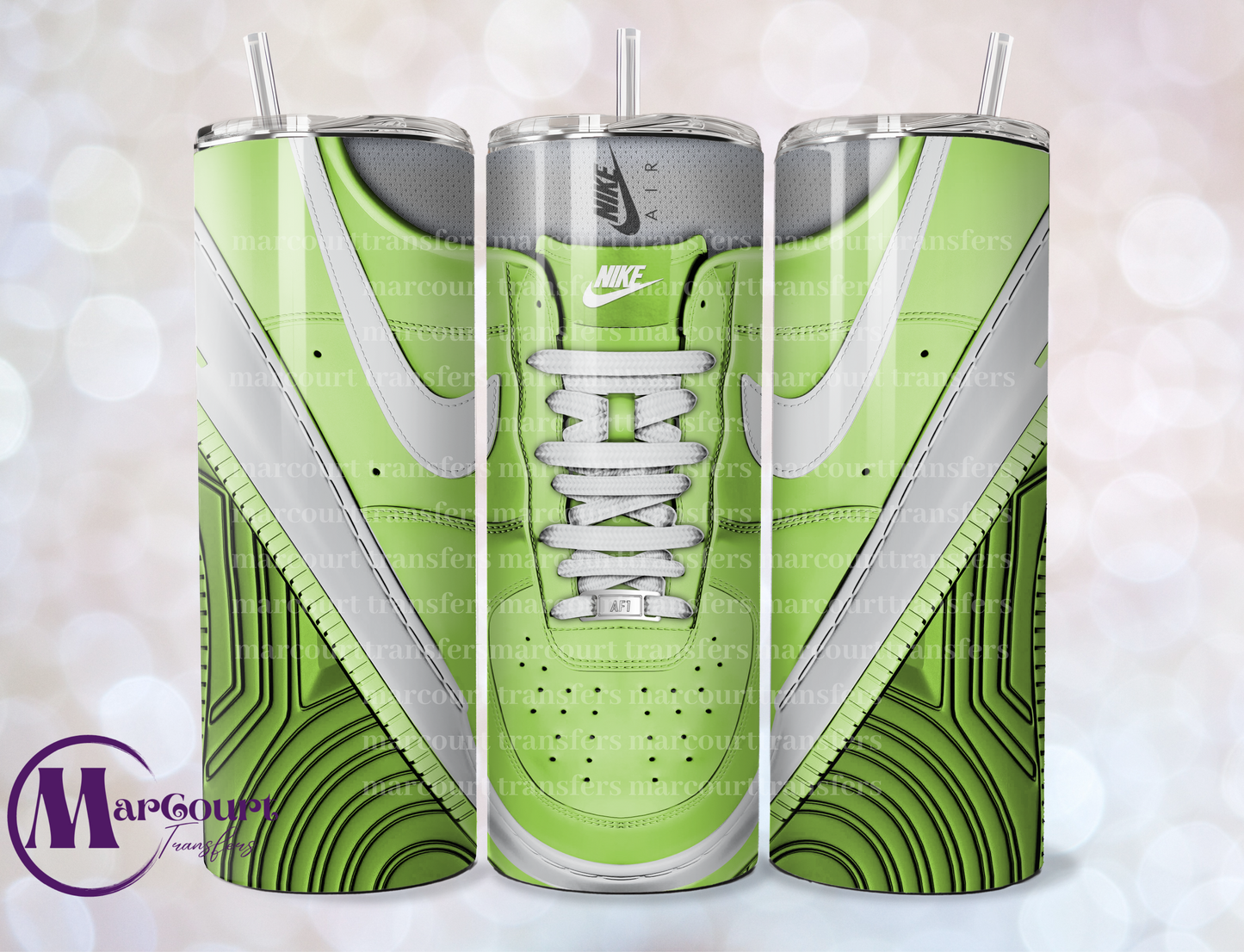 AIR FORCE 1 LIME GREEN-20 0Z-UV DTF CUP WRAP