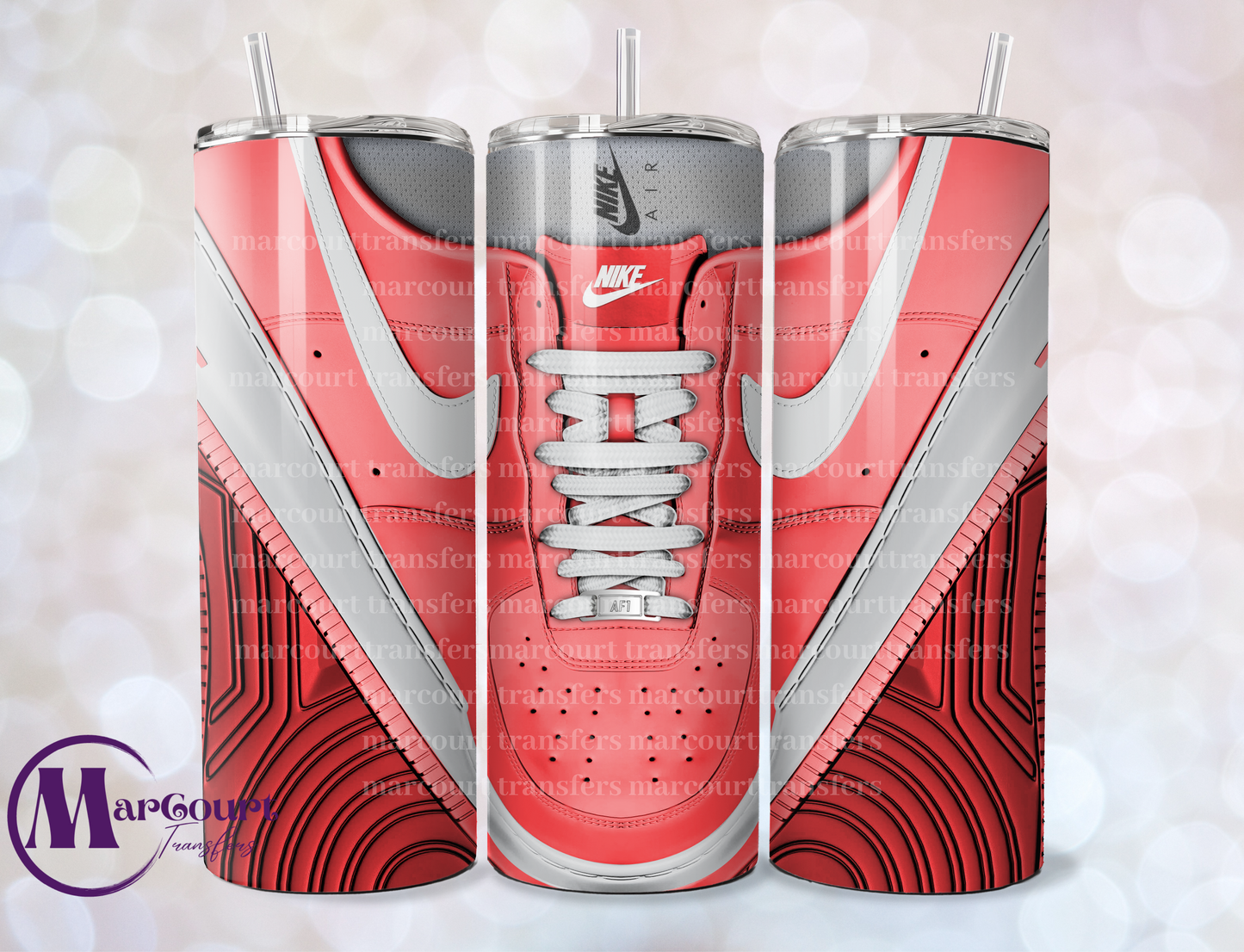 AIR FORCE 1-RED-SKINNY TUMBLER TRANSFER