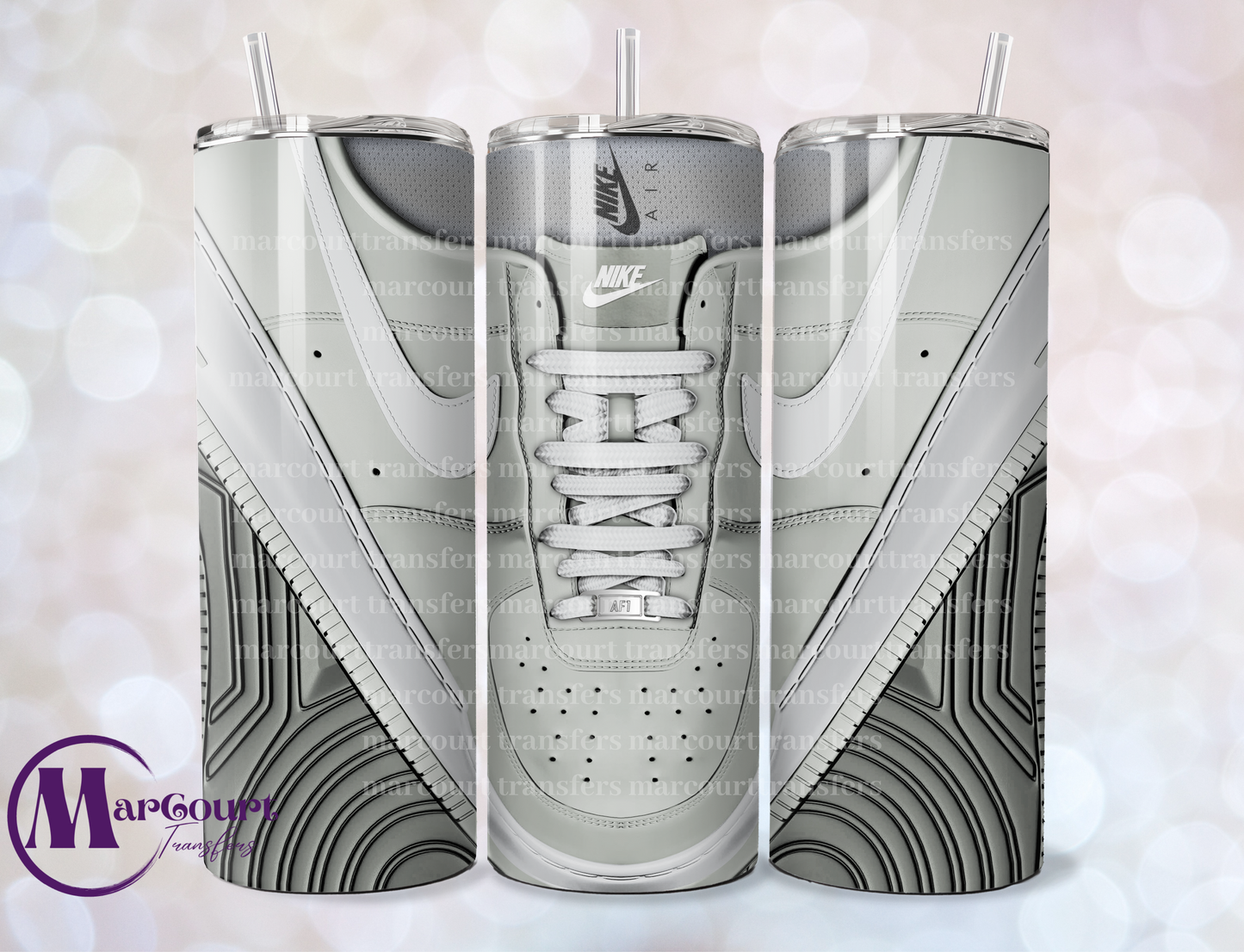 AIR FORCE 1-SILVER-SKINNY TUMBLER TRANSFER