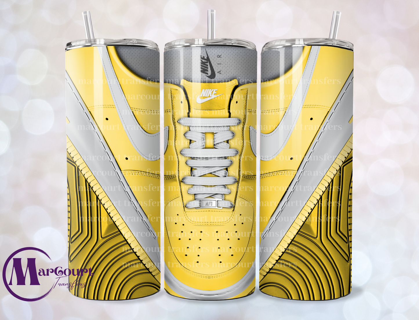 AIR FORCE 1 YELLOW-20 0Z-UV DTF CUP WRAP