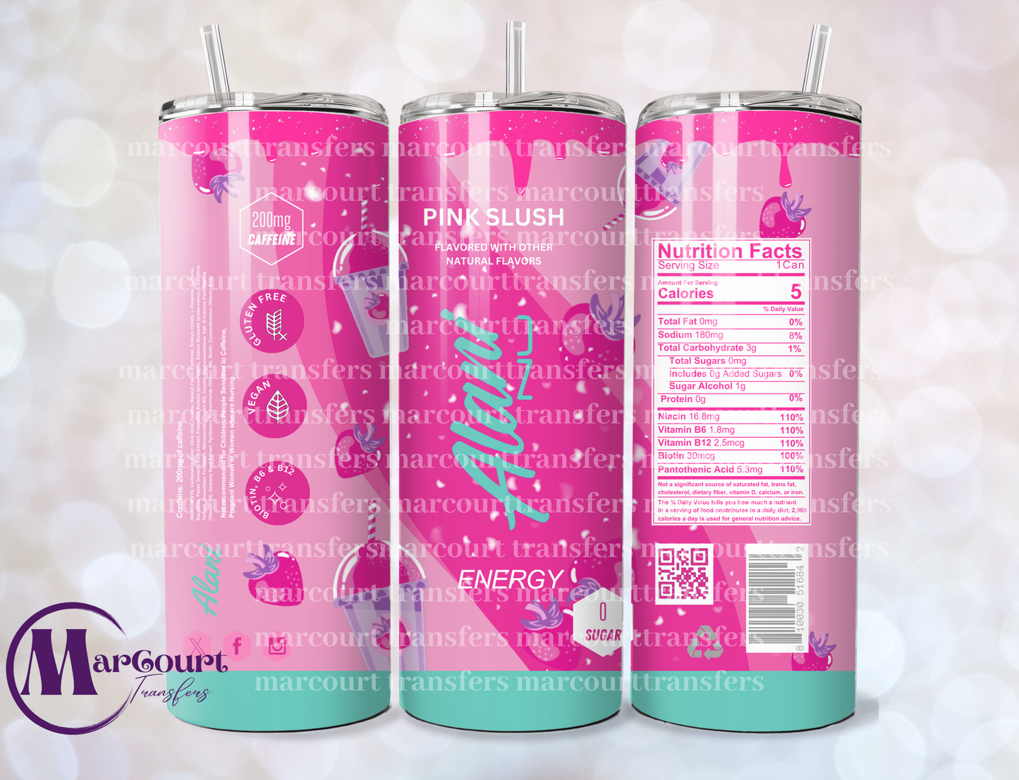 ALANI PINK SLUSH-20 OZ-UV DTF CUP WRAP