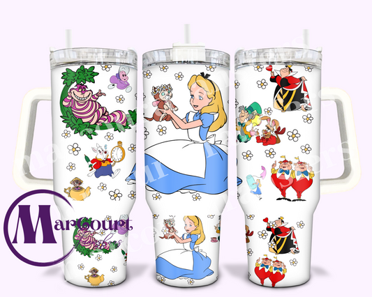 ALICE IN WONDERLAND-40 0Z-UV DTF CUP WRAP