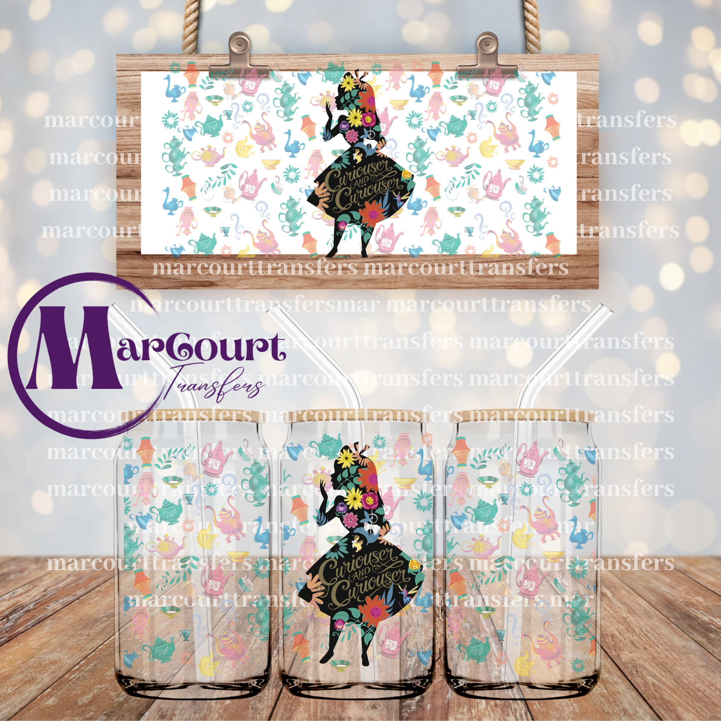 ALICE IN WONDERLAND-16 0Z-UV DTF CUP WRAP