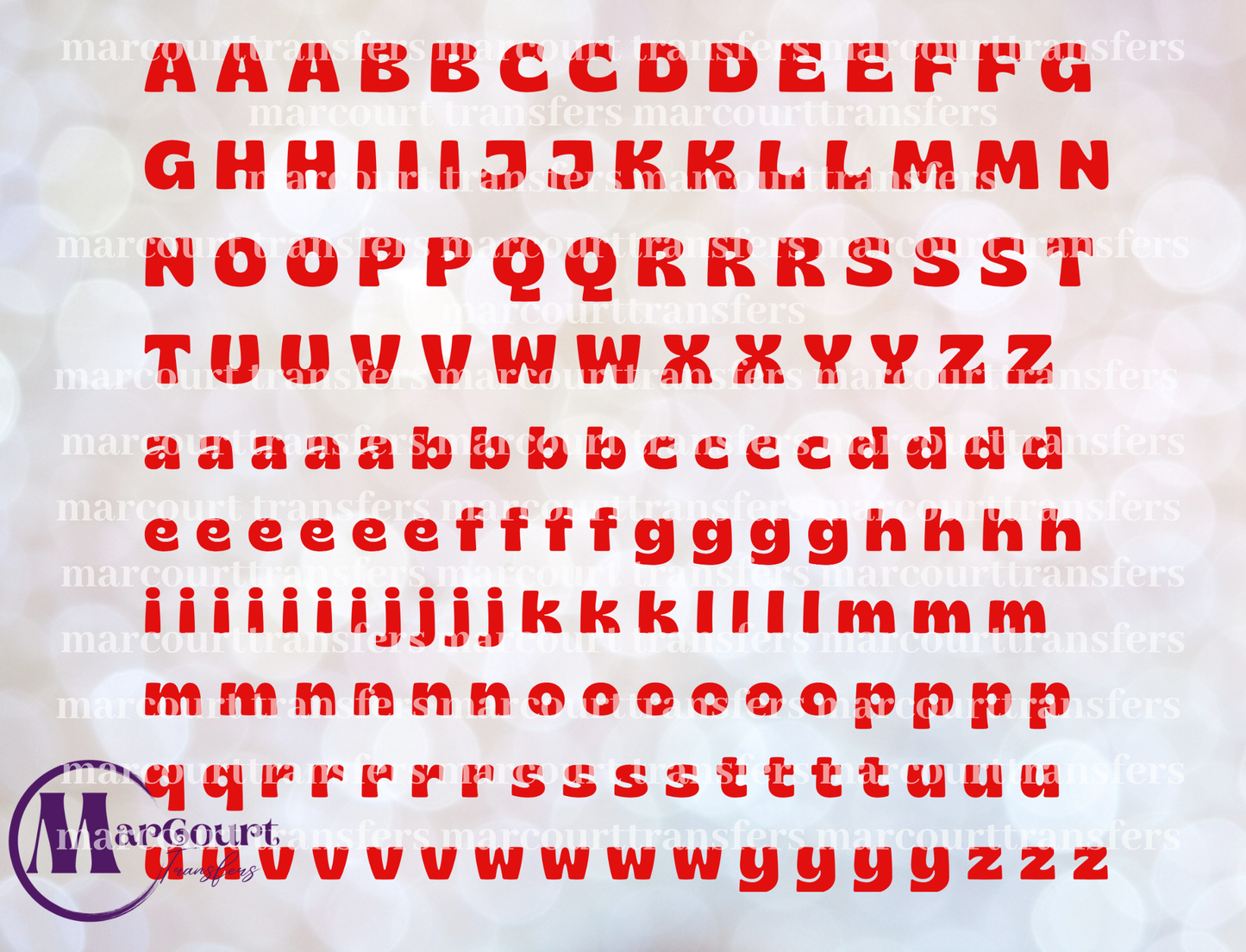 ALPHABET ELEMENT SHEET RED-ELEMENTS
