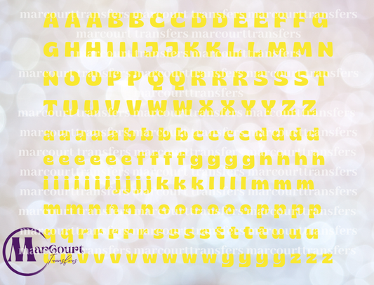 ALPHABET ELEMENT SHEET YELLOW-ELEMENTS