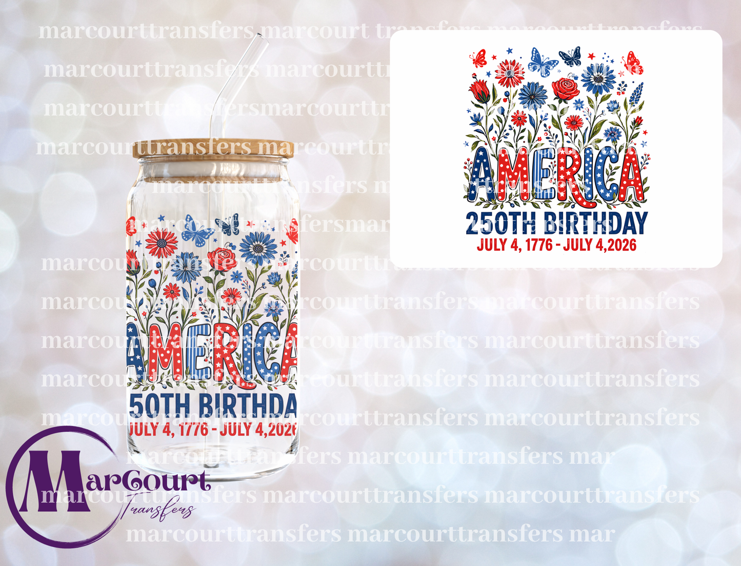 AMERICA 250TH BIRTHDAY-UV DTF CUP WRAP