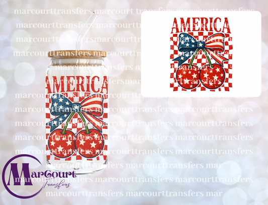 AMERICA CHERRIES-UV DTF CUP WRAP