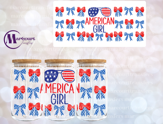 AMERICAN GIRL 4TH OF JULY-16 0Z-UV DTF CUP WRAP