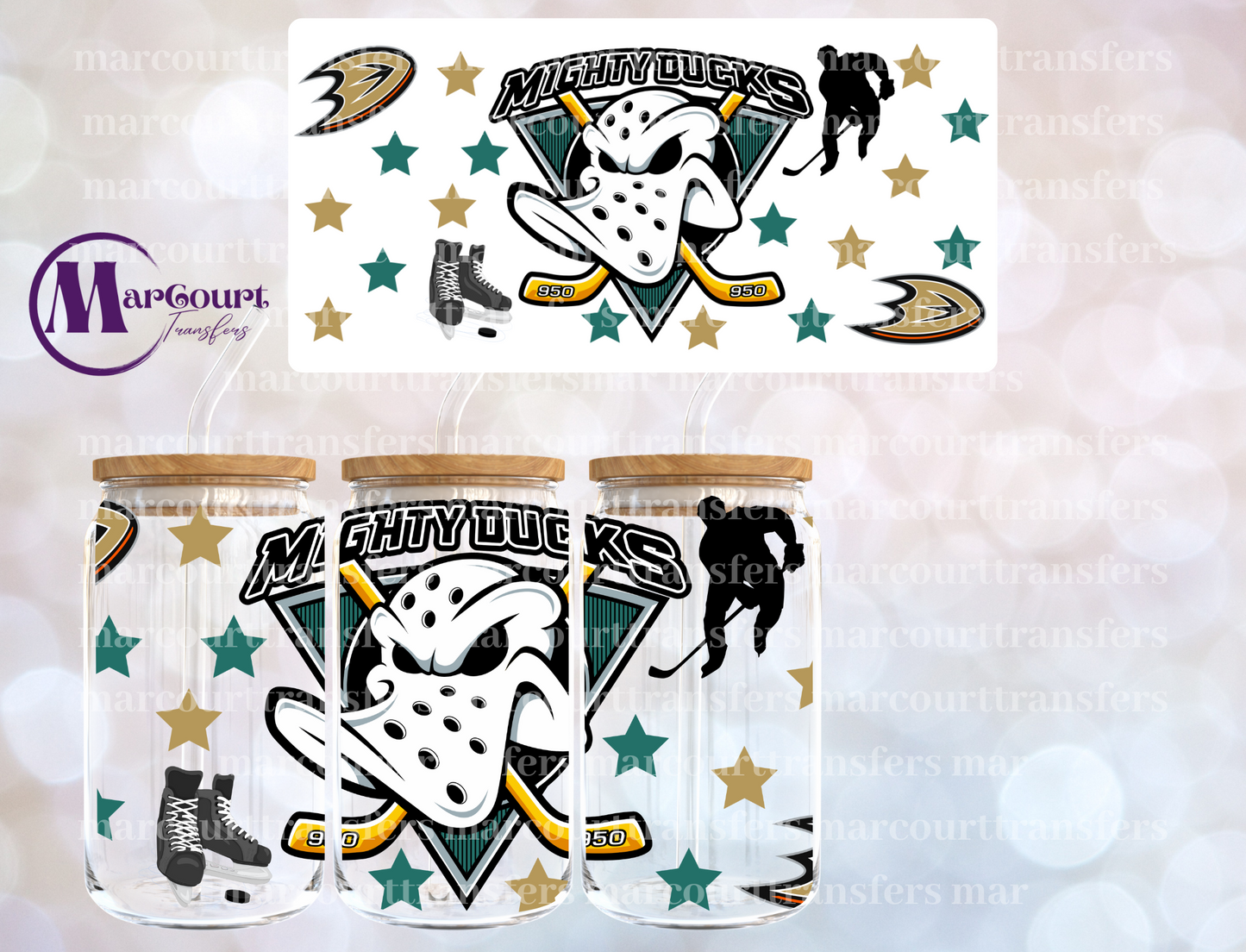 ANAHEIM DUCKS-16 0Z-UV DTF CUP WRAP