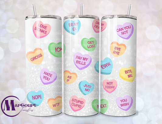 ANTI VALENTINE SWEET HEARTS-SKINNY TUMBLER TRANSFER