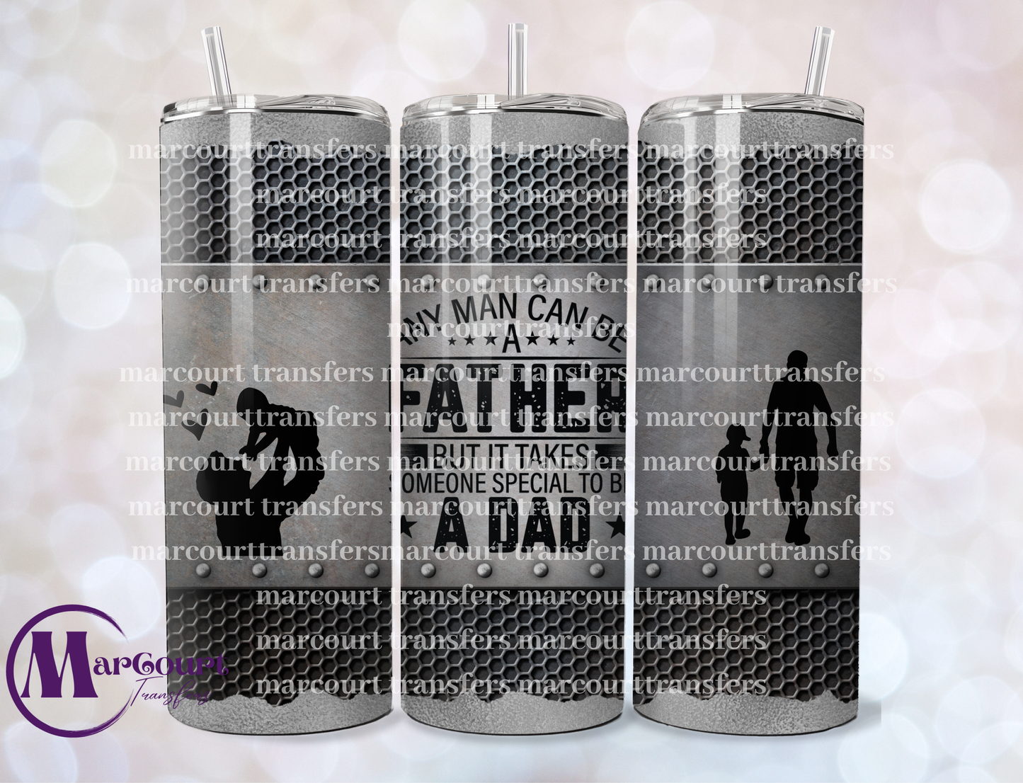 ANY MAN CAN BE A FATHER-20 OZ-UV DTF CUP WRAP