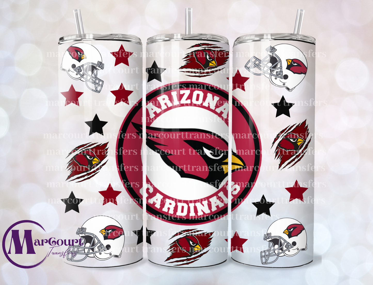 ARIZONA CARDINALS-20-SKINNY SUBLIMATION TUMBLER TRANSFER