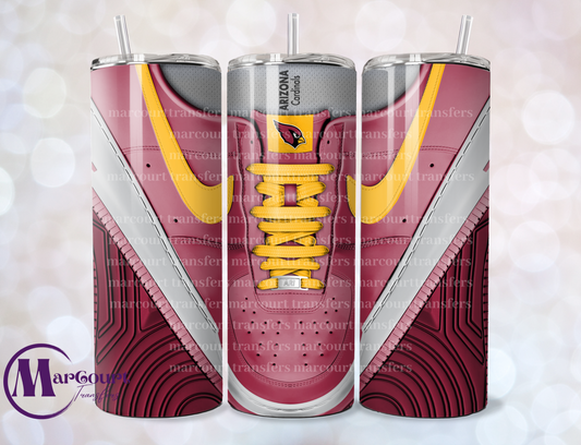 ARIZONA CARDINALS AIR FORCE 1- 20-SKINNY SUBLIMATION TUMBLER TRANSFER