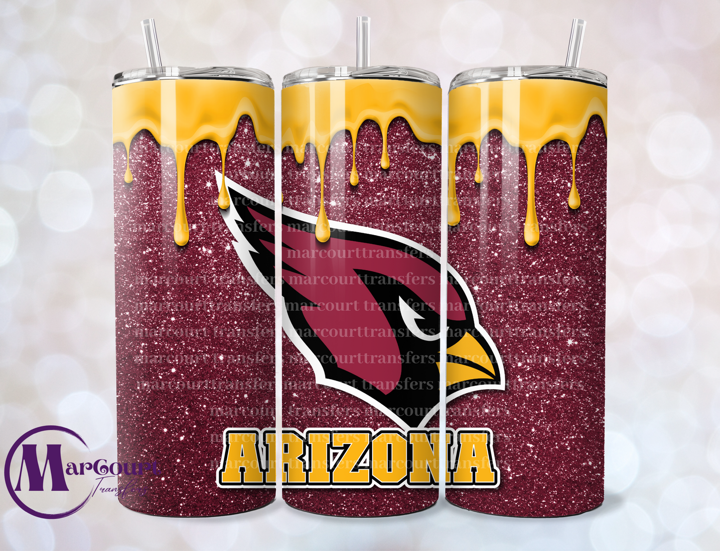 ARIZONA CARDINALS-SKINNY TUMBLER TRANSFER