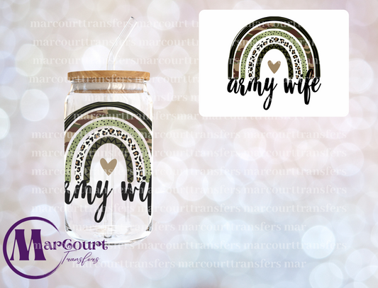 ARMY WIFE-DECAL-UV DTF CUP WRAP