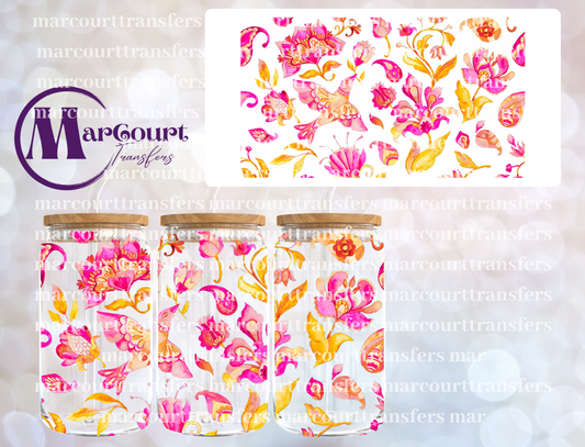 ASIAN FLOWERS AND BIRD-16 0Z-UV DTF CUP WRAP