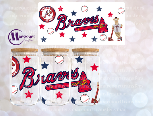 ATLANTA BRAVES-16 0Z-UV DTF CUP WRAP