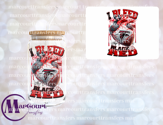 ATLANTA FALCONS I BLEED BLACK AND RED-DECAL-UV DTF CUP WRAP