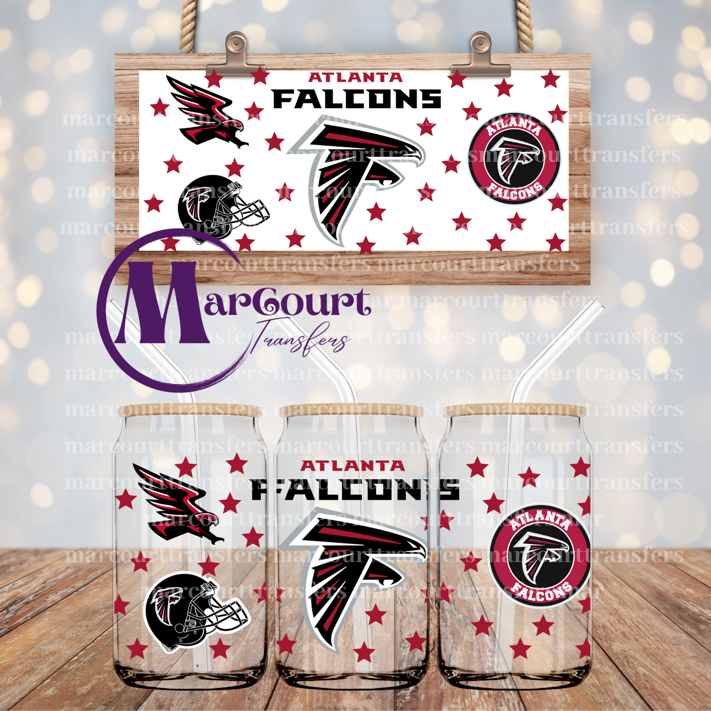 ATLANTA FALCONS-16 0Z-UV DTF CUP WRAP