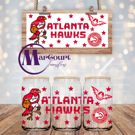 ATLANTA HAWKS-16 0Z-UV DTF CUP WRAP