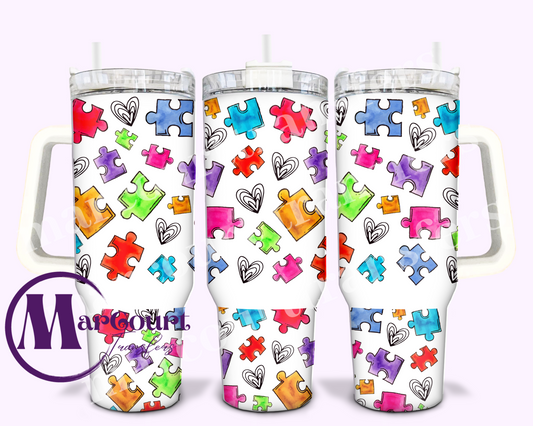 AUTISM-40 0Z-UV DTF CUP WRAP