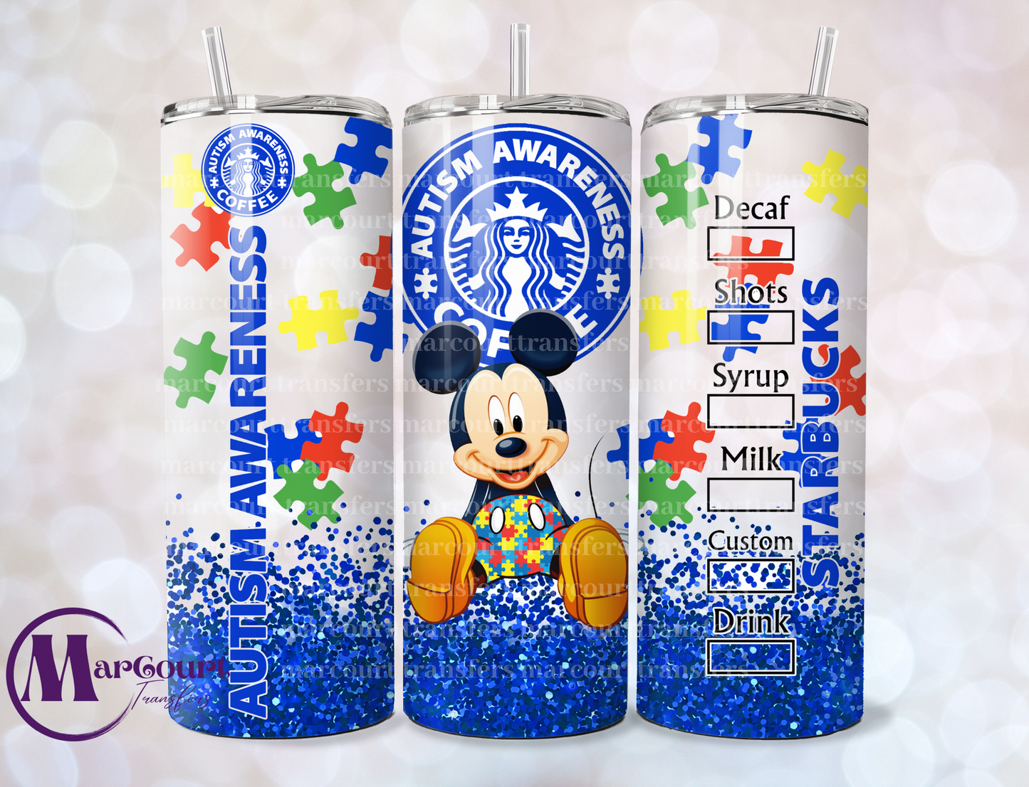 AUTISM MICKEY-20 0Z-UV DTF CUP WRAP