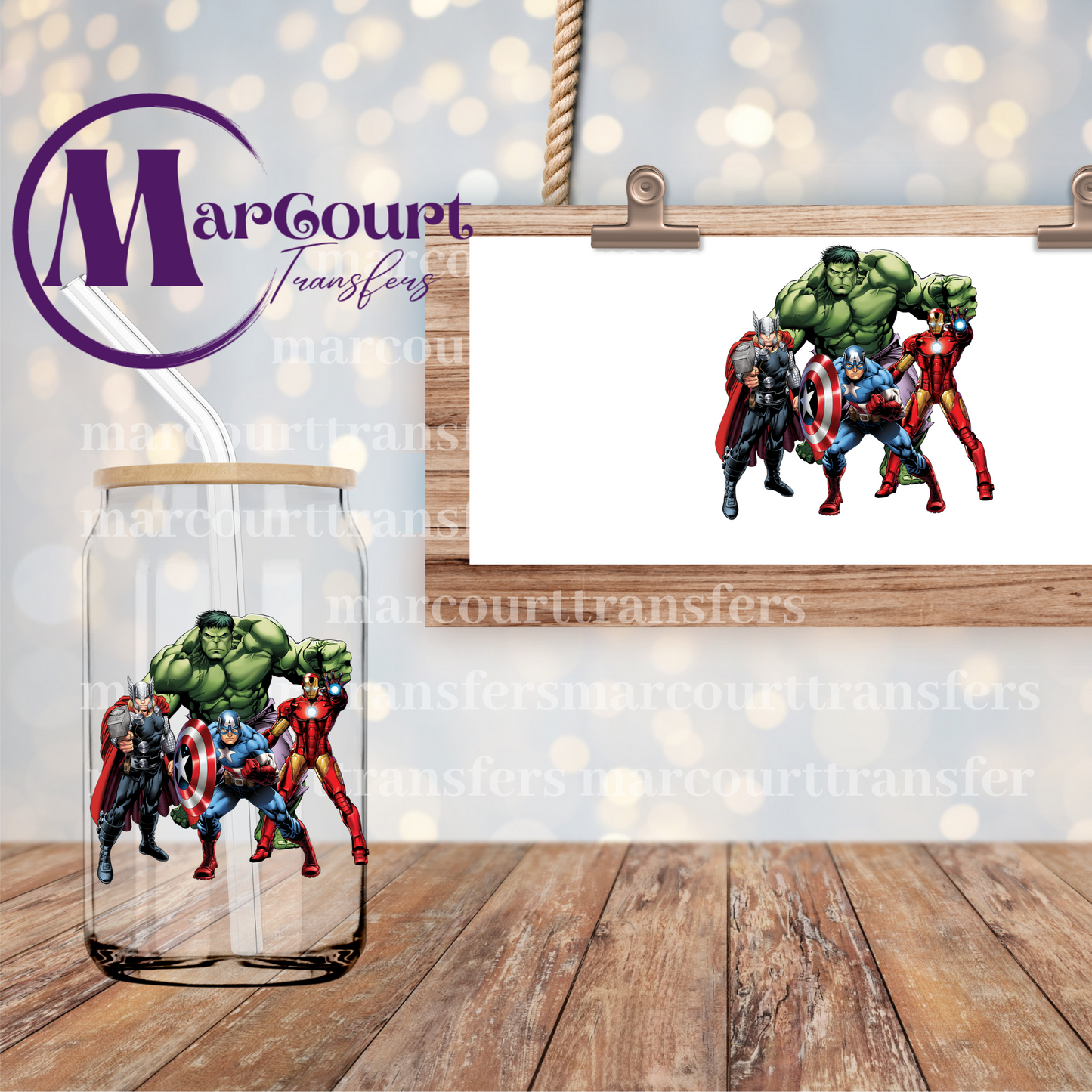 AVENGERS DECAL-UV DTF CUP WRAP