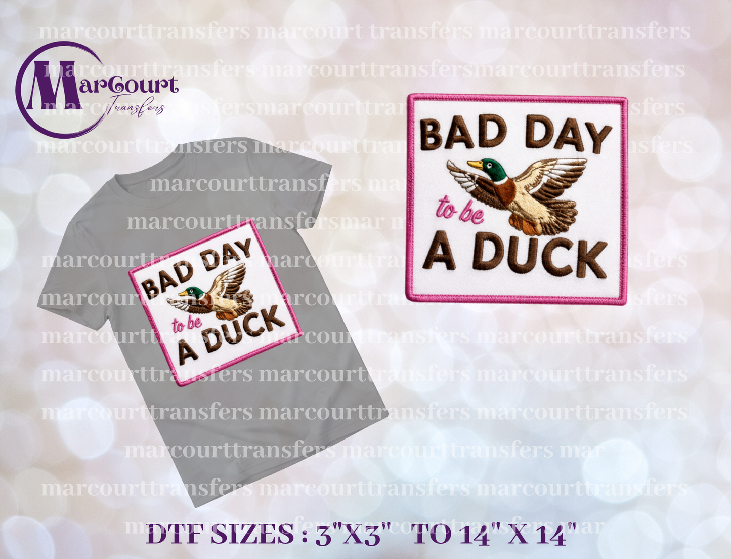 DTF-BAD DAY TO BE A DUCK FAUX PATCH
