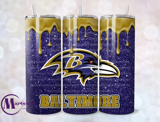 BALTIMORE RAVENS DRIP-20-SKINNY UV DTF TRANSFER