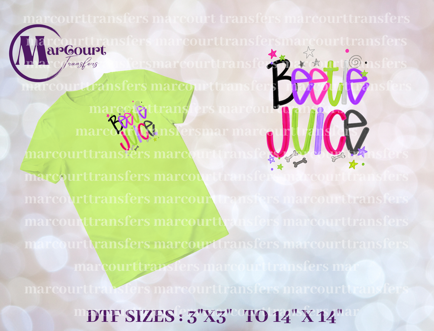 DTF-BEETLEJUICE LETTERS