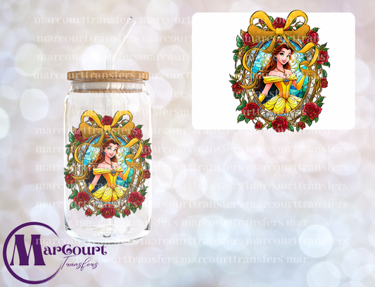 BELLE ROSES MIRROR-DECAL-UV DTF CUP WRAP