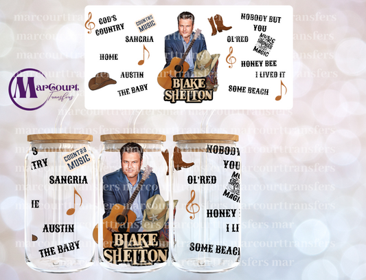 BLAKE SHELTON 2-16 0Z-UV DTF CUP WRAP