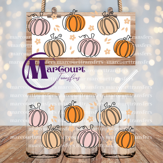 BOHO FALL PUMPKINS-16 0Z-UV DTF CUP WRAP