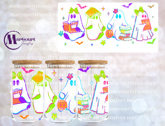 BOO BOOKS WHITE GHOSTS-16 0Z-UV DTF CUP WRAP