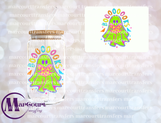 BOOKS GHOST NEON GREEN-DECAL-UV DTF CUP WRAP