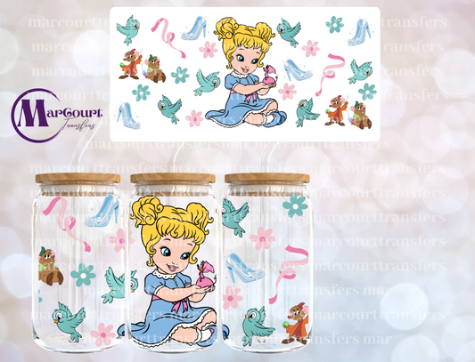 BABY CINDERELLA PRINCESS-16 0Z-UV DTF CUP WRAP