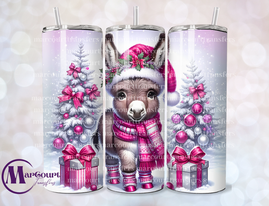 BABY DONKEY CHRISTMAS-SKINNY TUMBLER TRANSFER