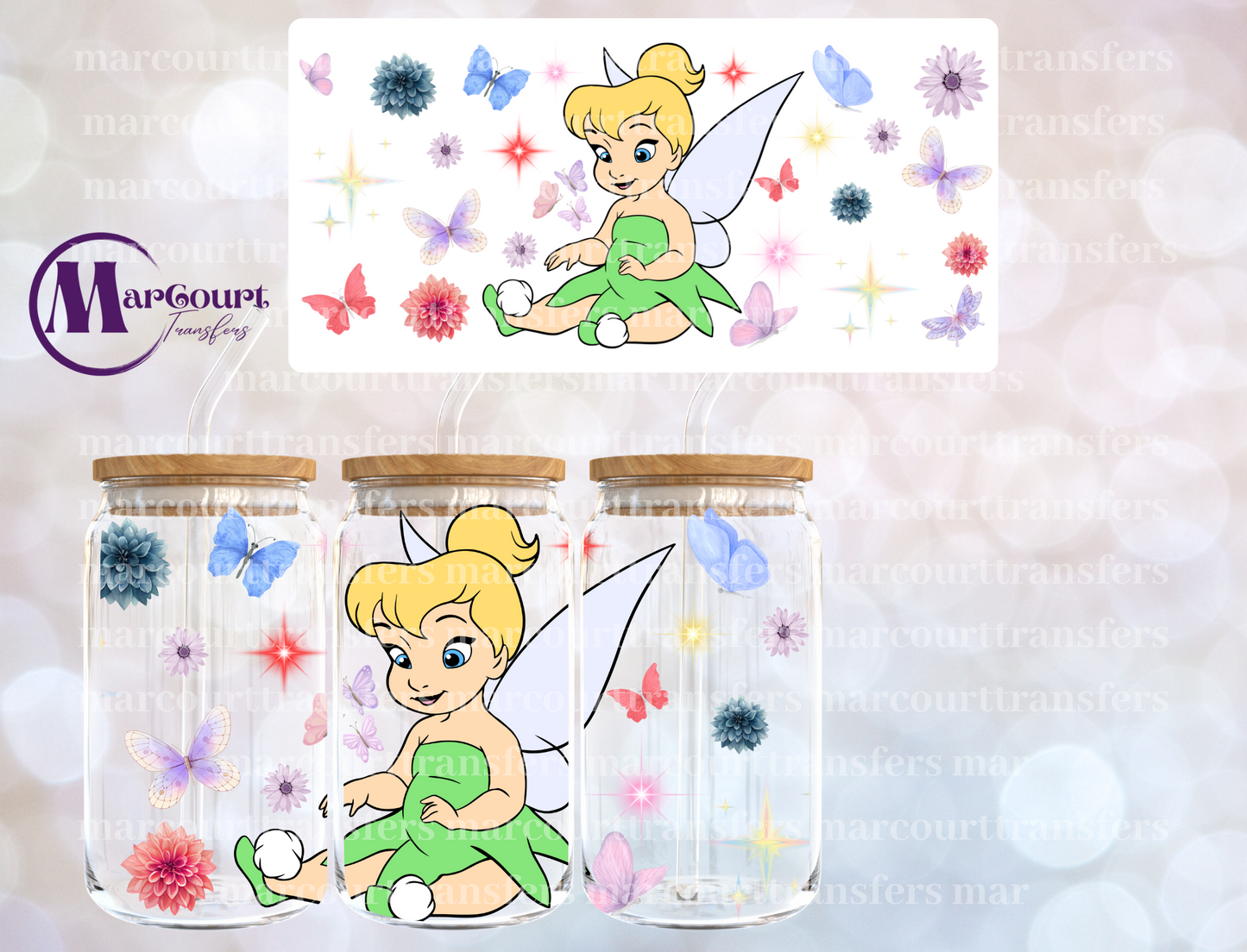 BABY FAIRY (TINKERBELL) PRINCESS-16 0Z-UV DTF CUP WRAP