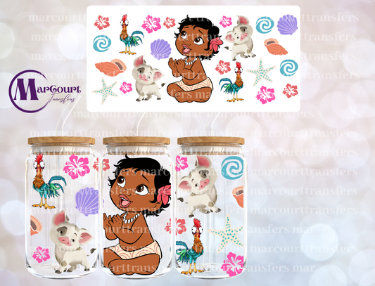 BABY MOANA PRINCESS-16 0Z-UV DTF CUP WRAP