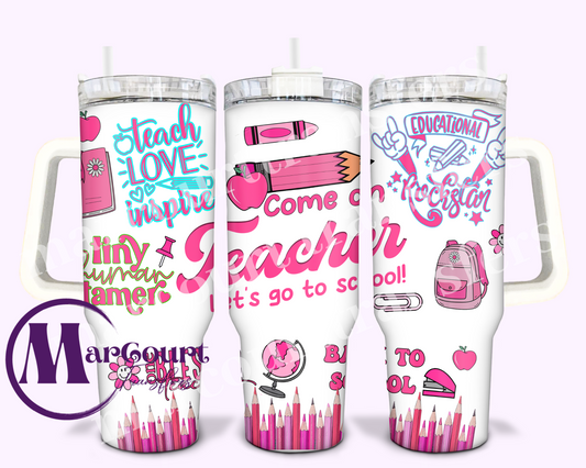 BACK TO SCHOOL-40 0Z-UV DTF CUP WRAP