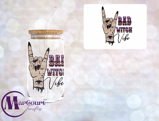 BAD WITCH VIBES HAND WITH EVIL EYE-DECAL-UV DTF CUP WRAP