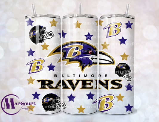 BALTIMORE RAVENS-20-SKINNY SUBLIMATION TUMBLER TRANSFER