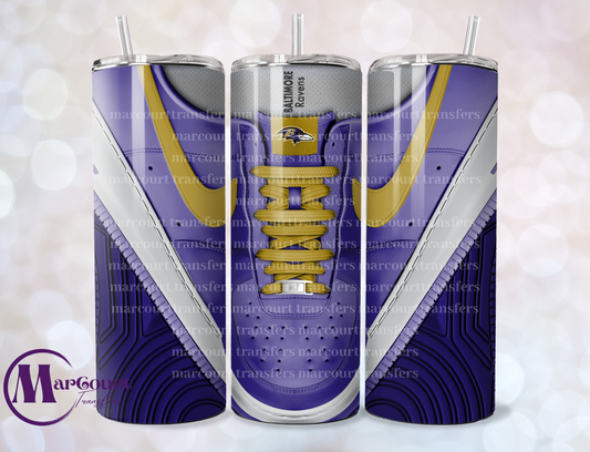 BALTIMORE RAVENS AIR FORCE 1-20-SKINNY SUBLIMATION TUMBLER TRANSFER