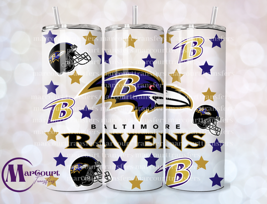 BALTIMORE RAVENS-SKINNY TUMBLER TRANSFER