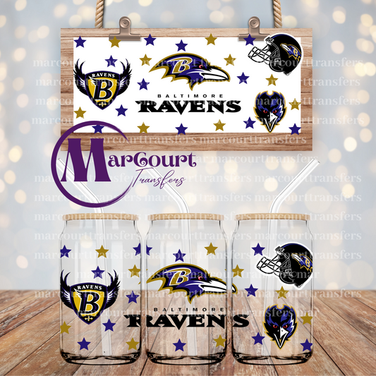 BALTIMORE RAVENS-16 0Z-UV DTF CUP WRAP